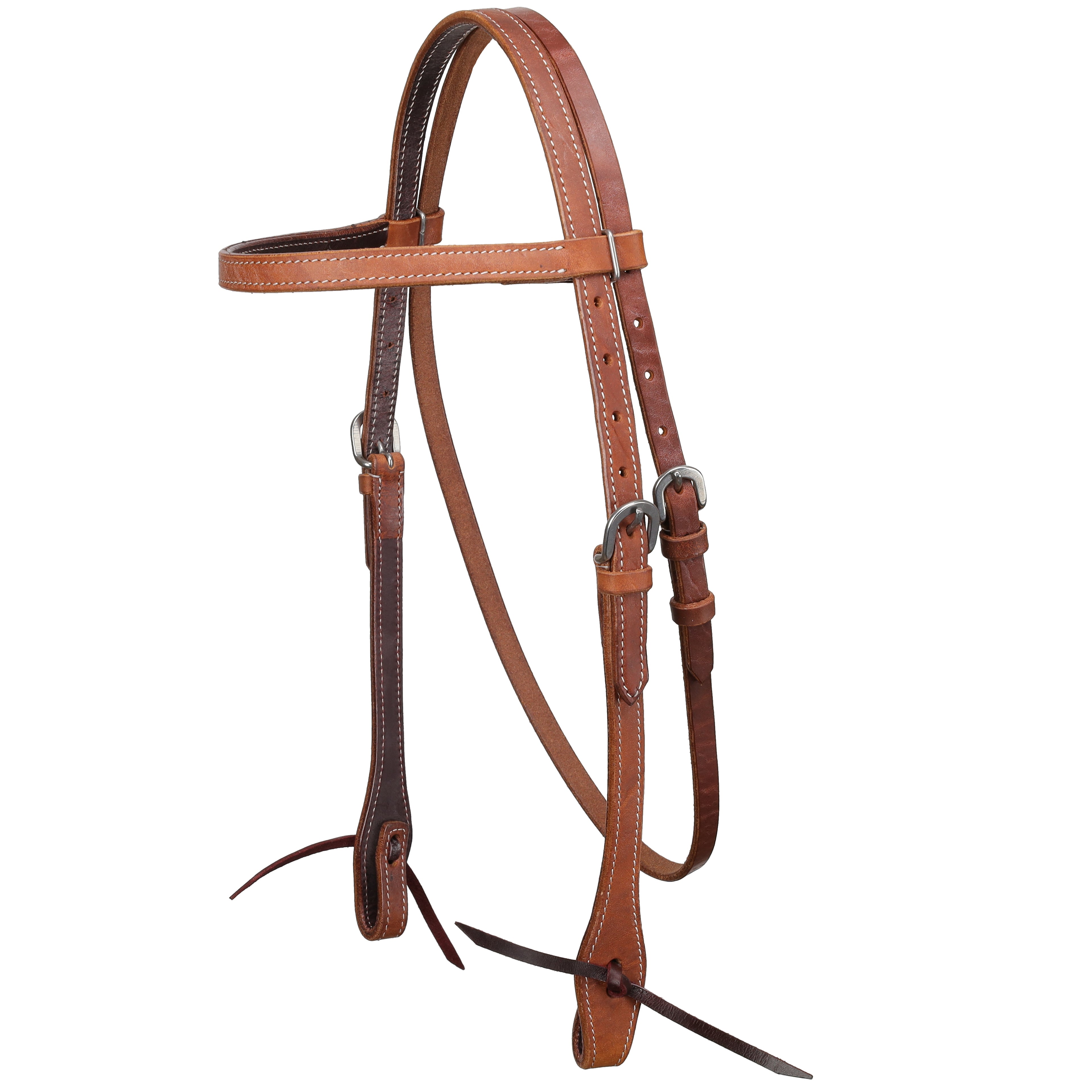 Showman Classic Stitch Argentina Cow Leather Browband Headstall