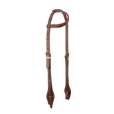 Showman Argentina Cow Leather Stitched One Ear Headstall