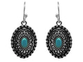 Western Navajo Style Concho Turquoise Dangle Earrings