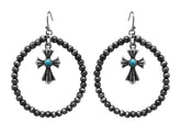 Western Najova Beaded Hoop Earrings