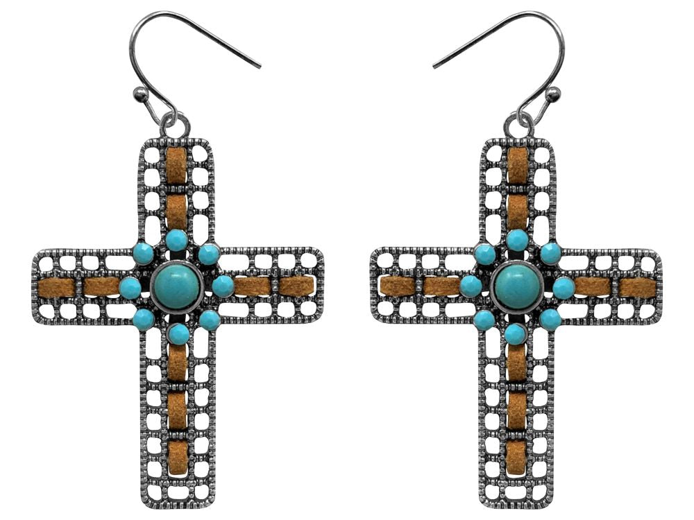 Cross Dangle earrings with hook back