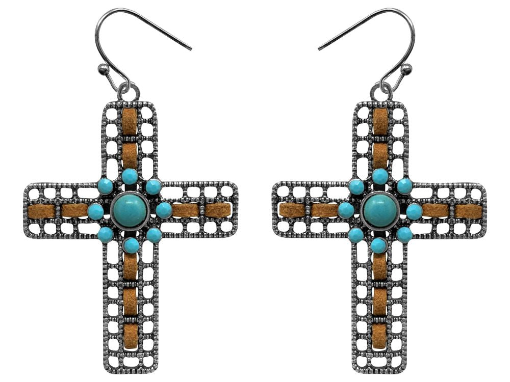 Cross Dangle earrings with hook back