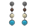 Western Style Semi-precious Stone Drop Post Earrings
