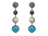 Western Style Semi-precious Stone Drop Post Earrings