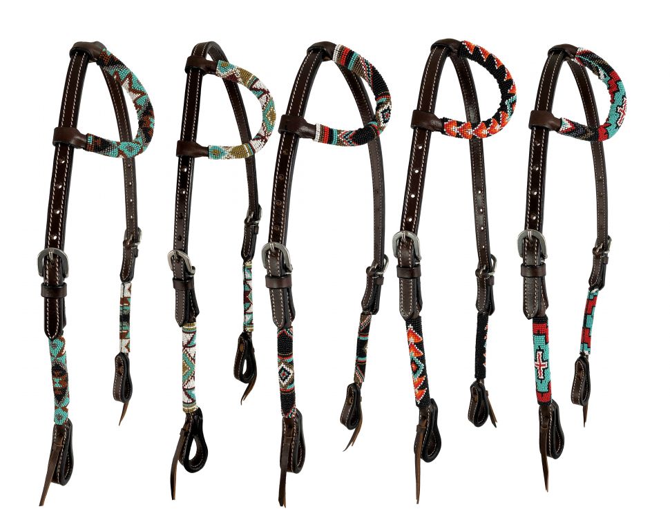 Beaded one ear headstall