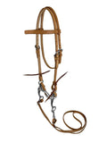 Showman Argentina Cow Leather Bridle with Low Port Bit - Pony/Cobb Size