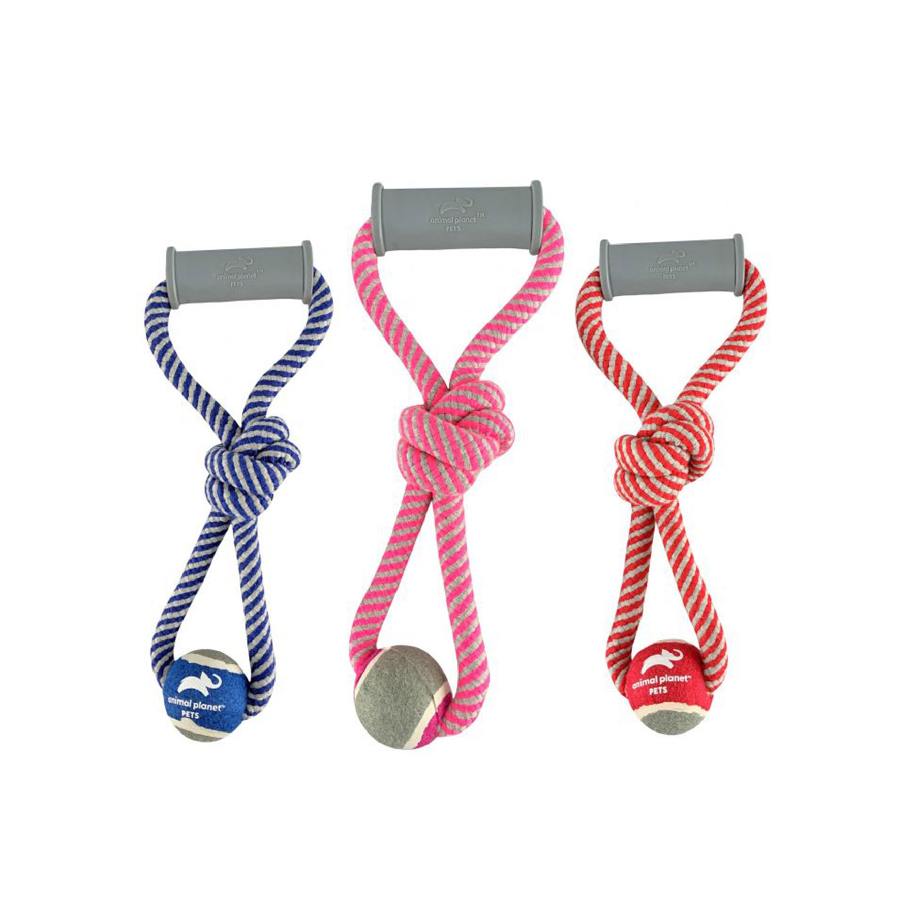 Rope Dog Toy with Handle and Ball