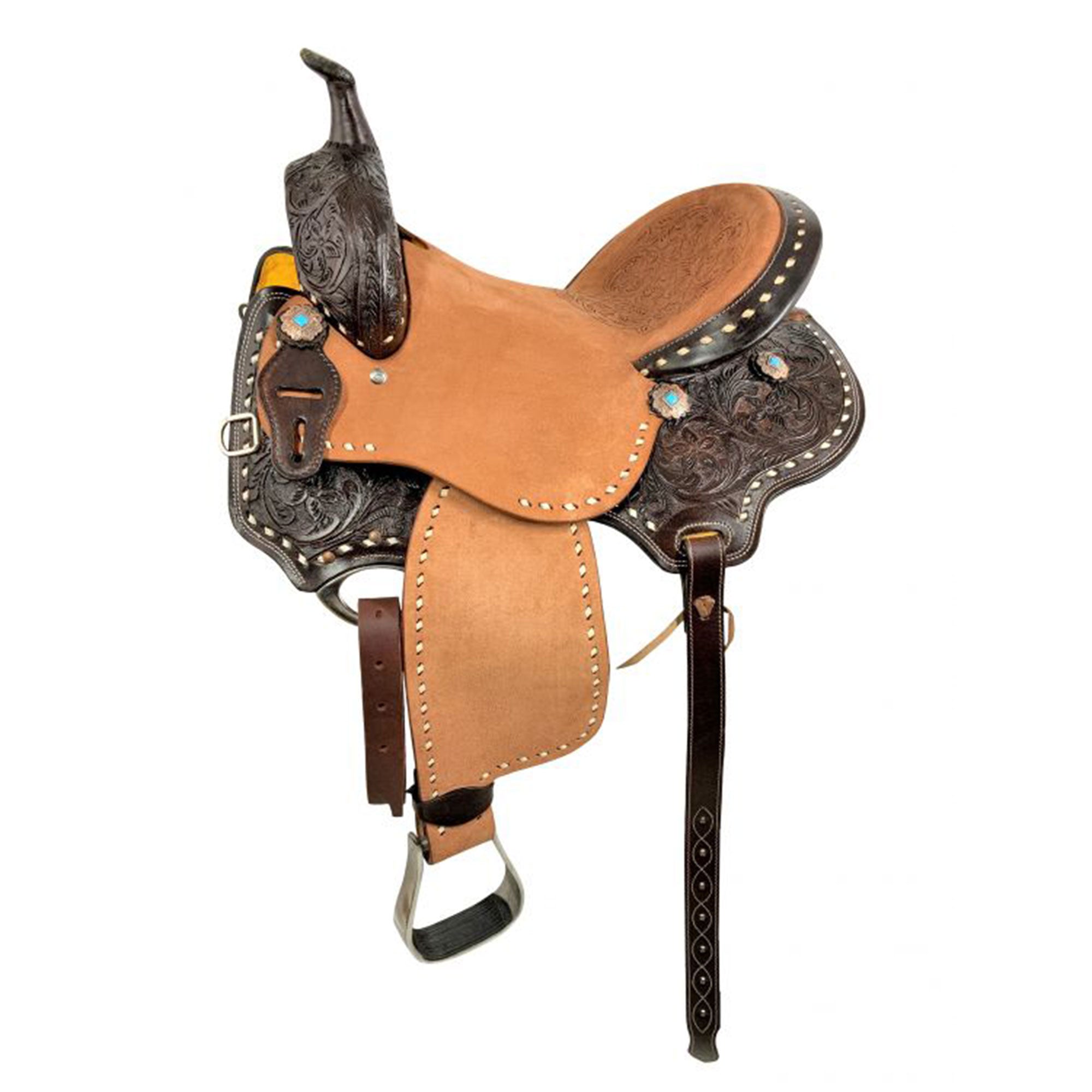 Midnight Rose Barrel Style Saddle - 16 Inch