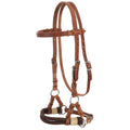 Showman Argentina Cow Leather Side Pull with Rope Nose