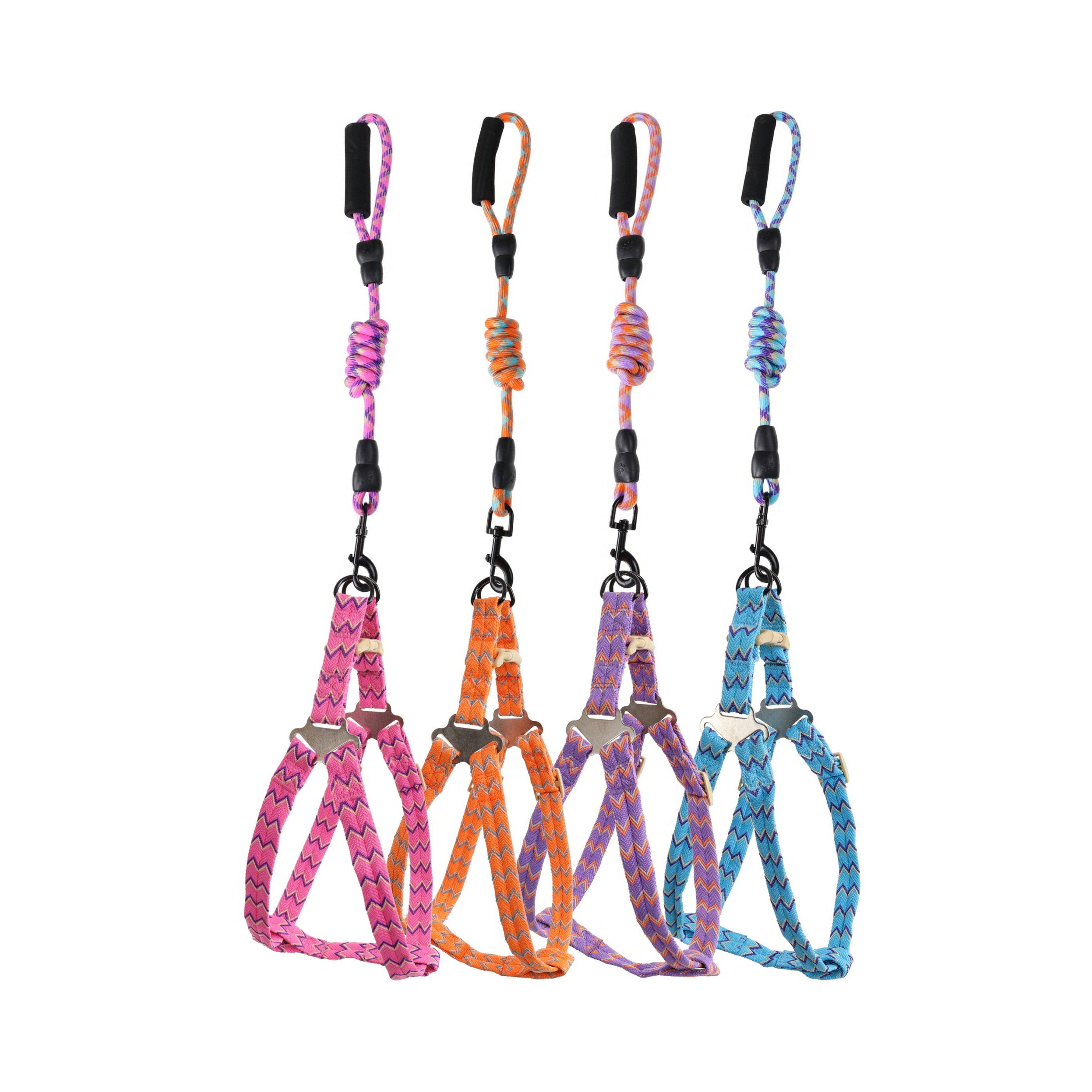 Zig-Zag Dog Harness and Leash Set - Small