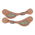 Showman Ladie's Argentina Cow Leather Orange Glow Spur Strap