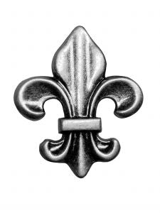 Silver Fleur Di Lis concho with screw