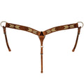Showman Argentina Cow Leather Breastcollar with Rawhide Accents
