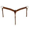 Showman Plain Argentina Cow Leather Double Stitched Breastcollar
