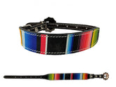 Showman Couture Dark oil leather southwest dog collar