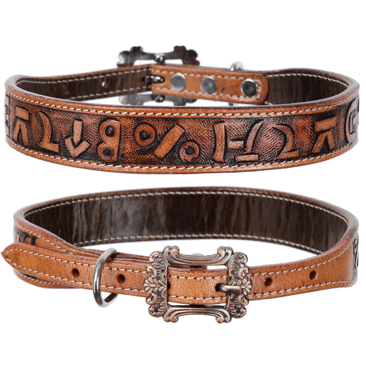 Showman Brandin' Pen Leather Dog Collar
