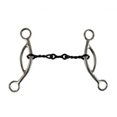 Showman 5" Stainless Steel Sweet Iron dogbone Mouth with Sliding Gag
