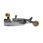 Showman Lightweight Stainless Steel Spurs with Brass Rowels