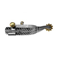 Showman Stainless Steel Engraved Spurs with Brass Rowels