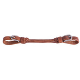 Showman Harness leather adjustable rolled center curb strap