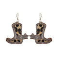Bling Rhinestone Earring - Cheetah Boots