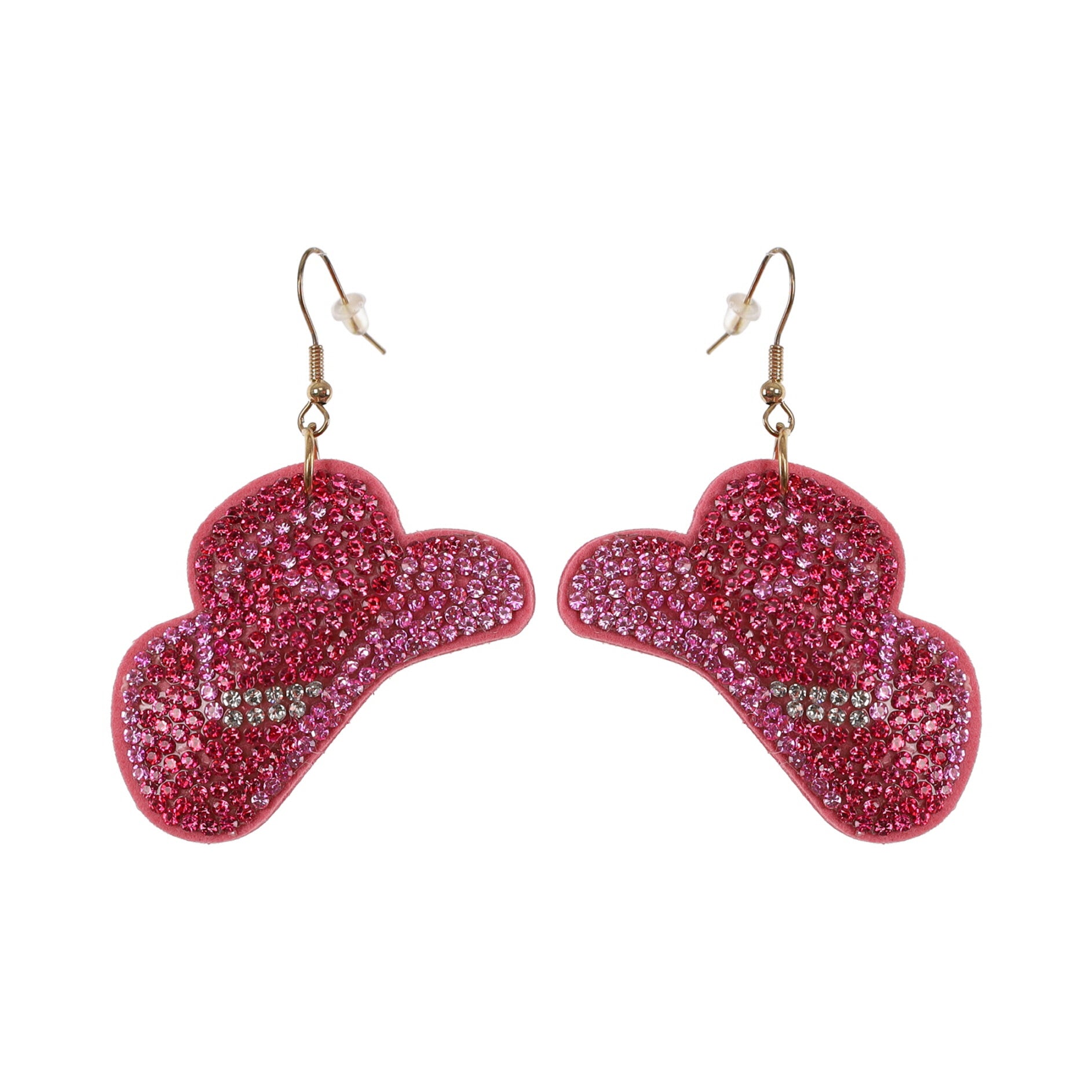 Bling Rhinestone Earring - Pink Hat