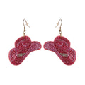 Bling Rhinestone Earring - Pink Hat