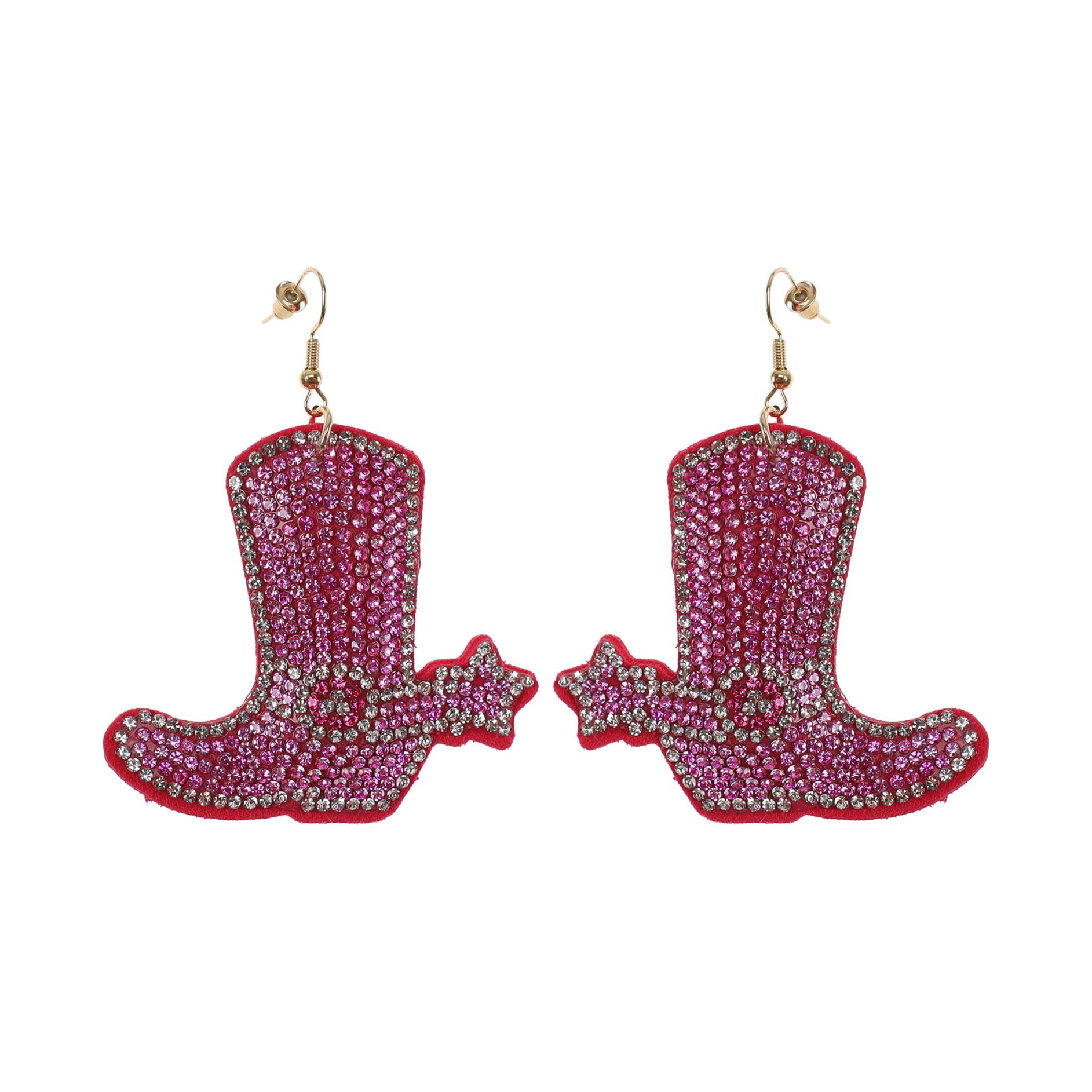 Bling Rhinestone Earring - Pink Boots