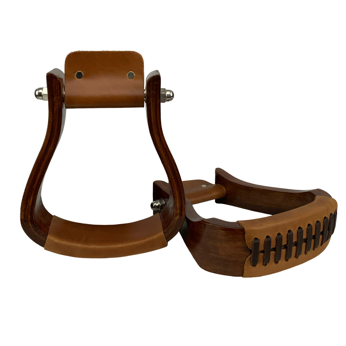 Showman Dark Finish Wooden Stirrups