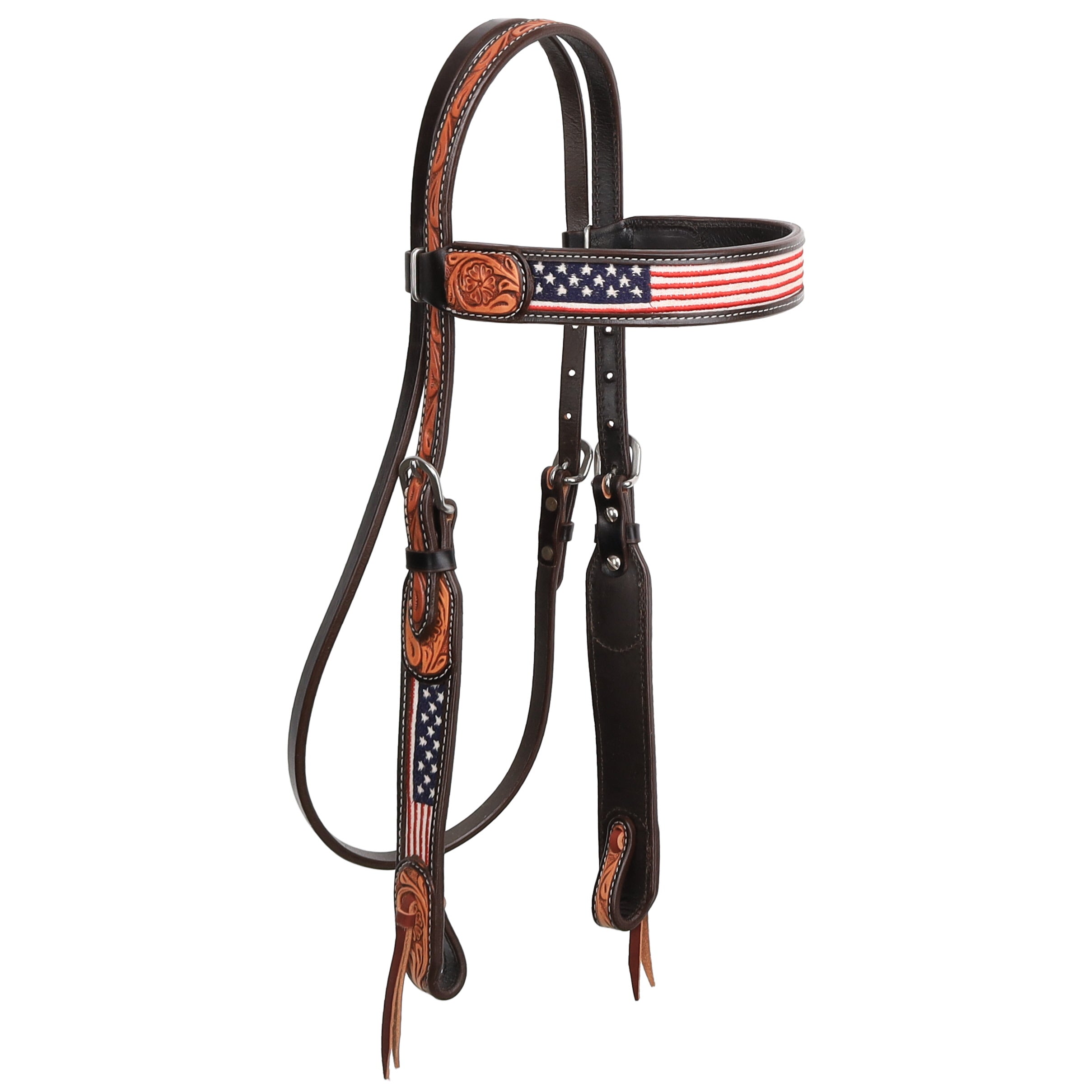 Showman Freedom Flag Browband Headstall