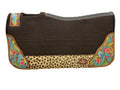 Klassy Cowgirl 28" x 30" x 1" Wildcat Floral Barrel Style Felt Saddle Pad