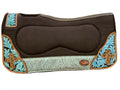 Klassy Cowgirl 28" x 30" x 1" Bloomin’ Cheetah Barrel Style Felt Saddle Pad