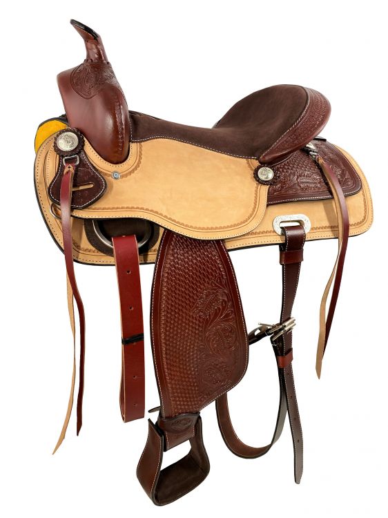 16", 17" Double T two-tone Pleasure Style Saddle with suede seat
