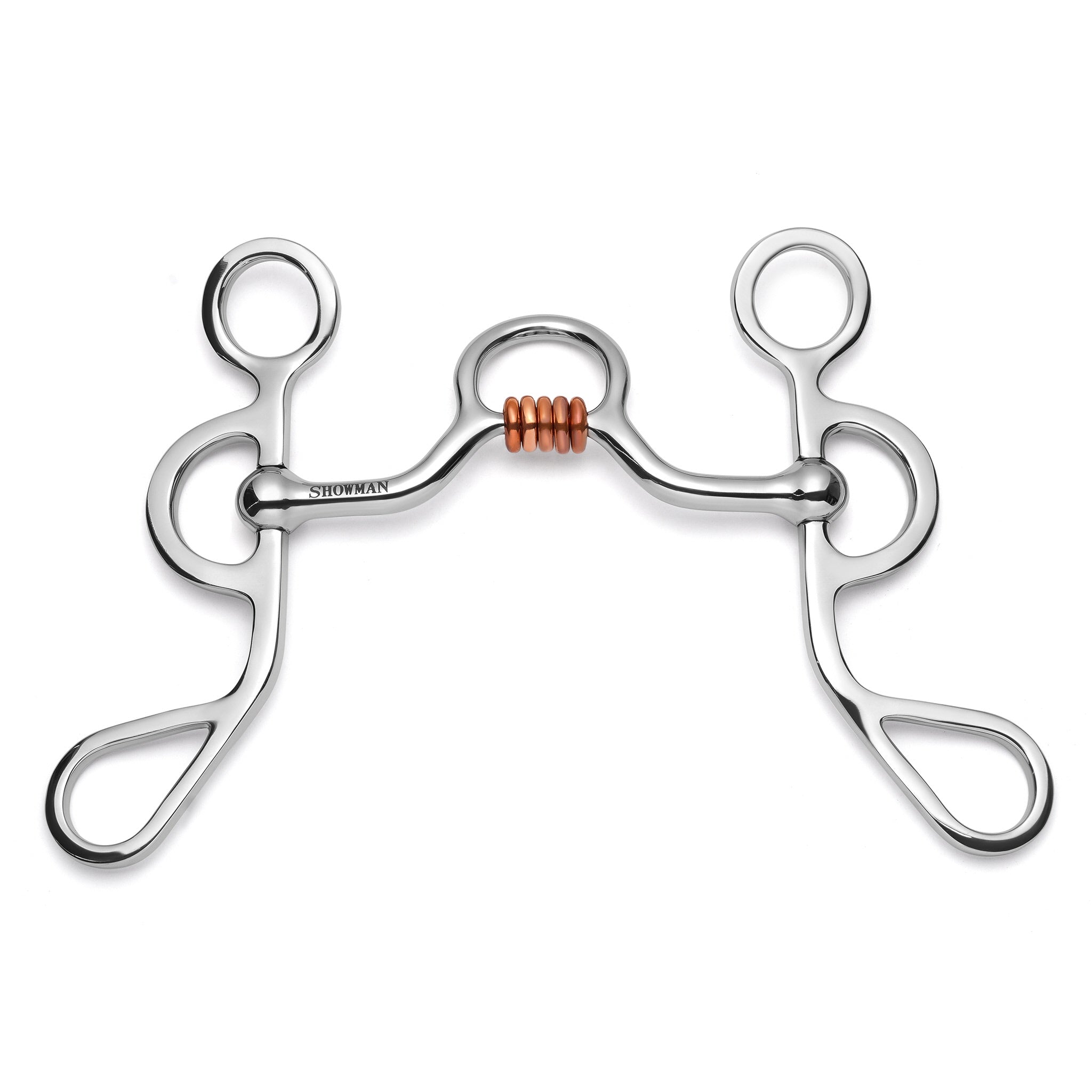 Showman Argentine Shank with Medium Port Copper Rollers