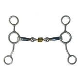 Showman Stainless Steel Junior Cowhorse Bit with Brass Roller Center
