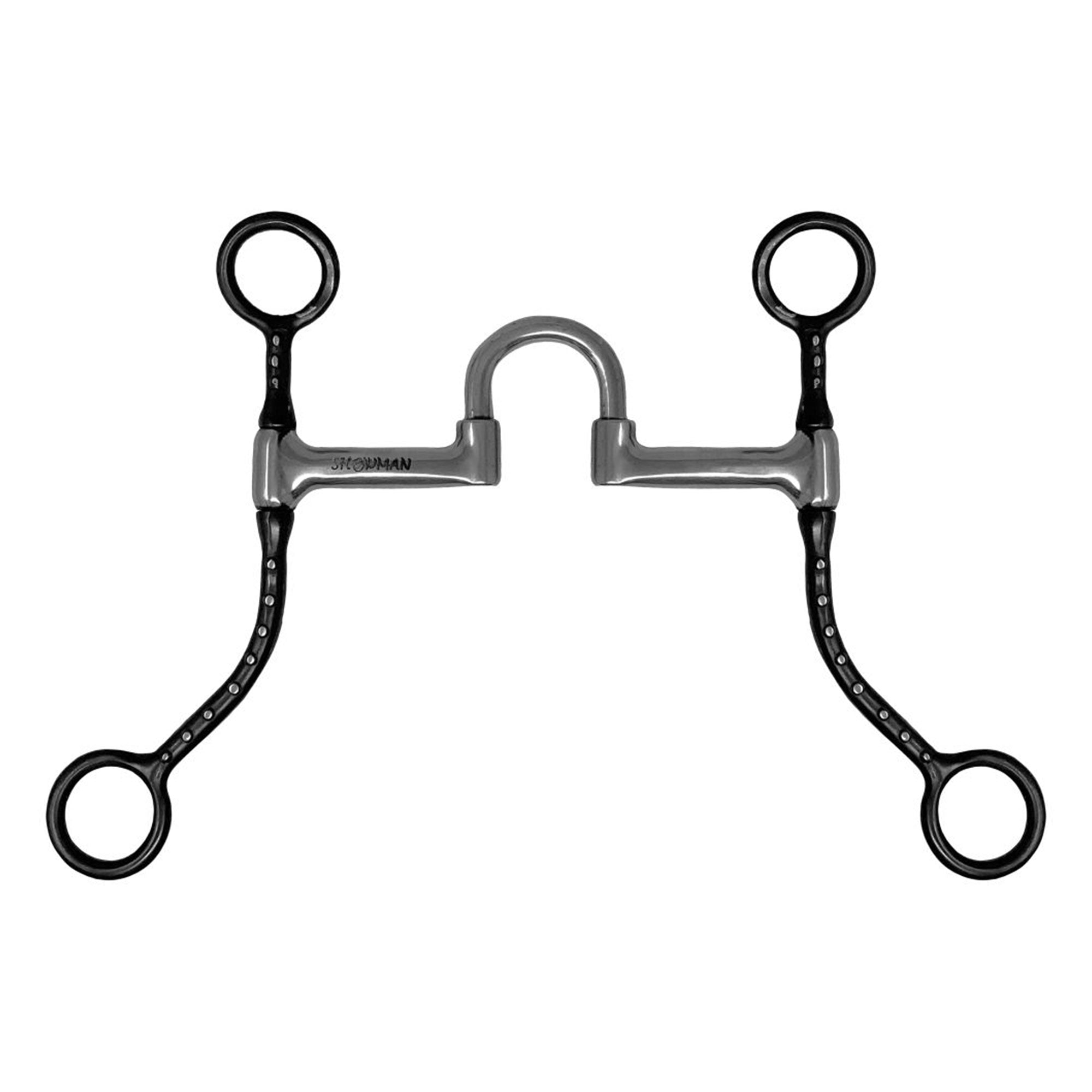 Showman Western Short Shank Correction Bit with Silver Dots