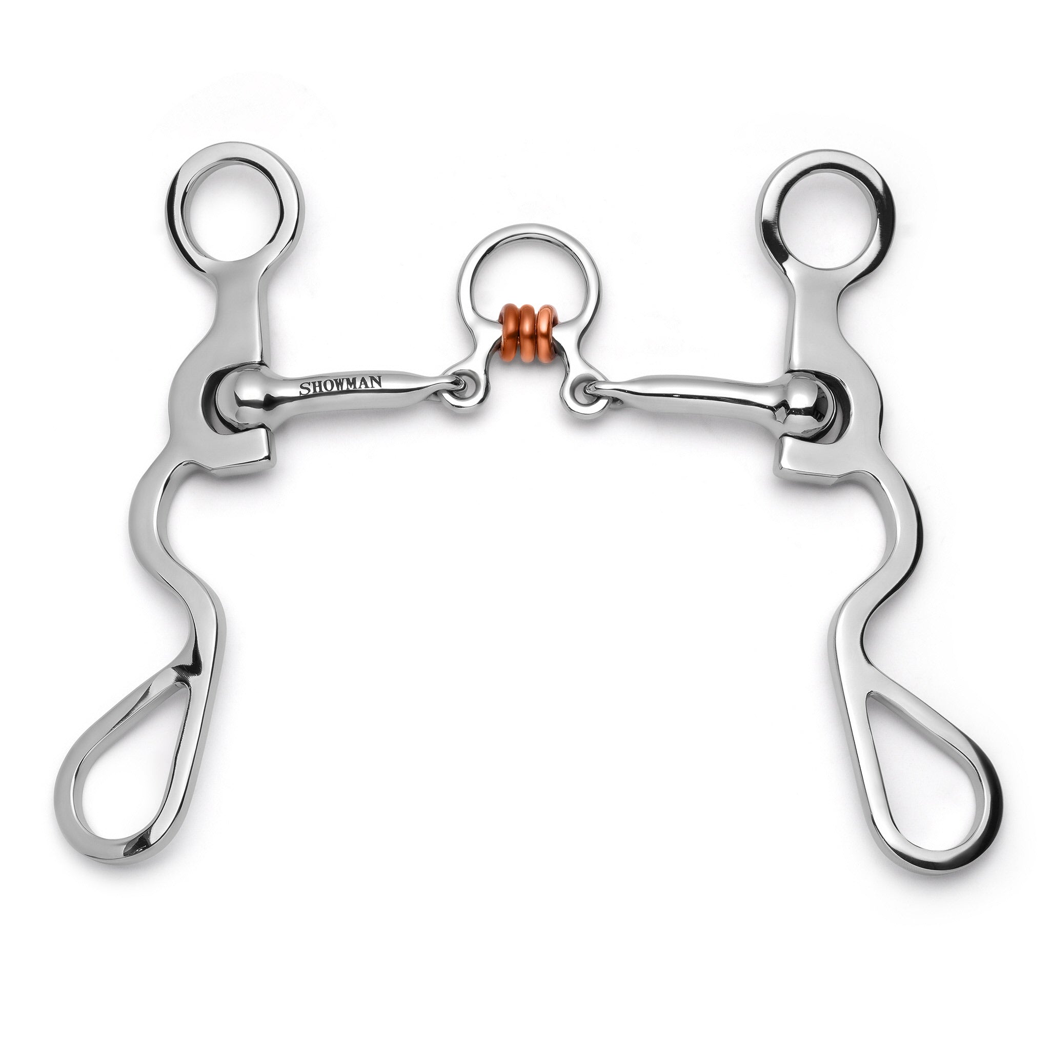 Showman S Shank with Three Piece Jointed Copper Rollers