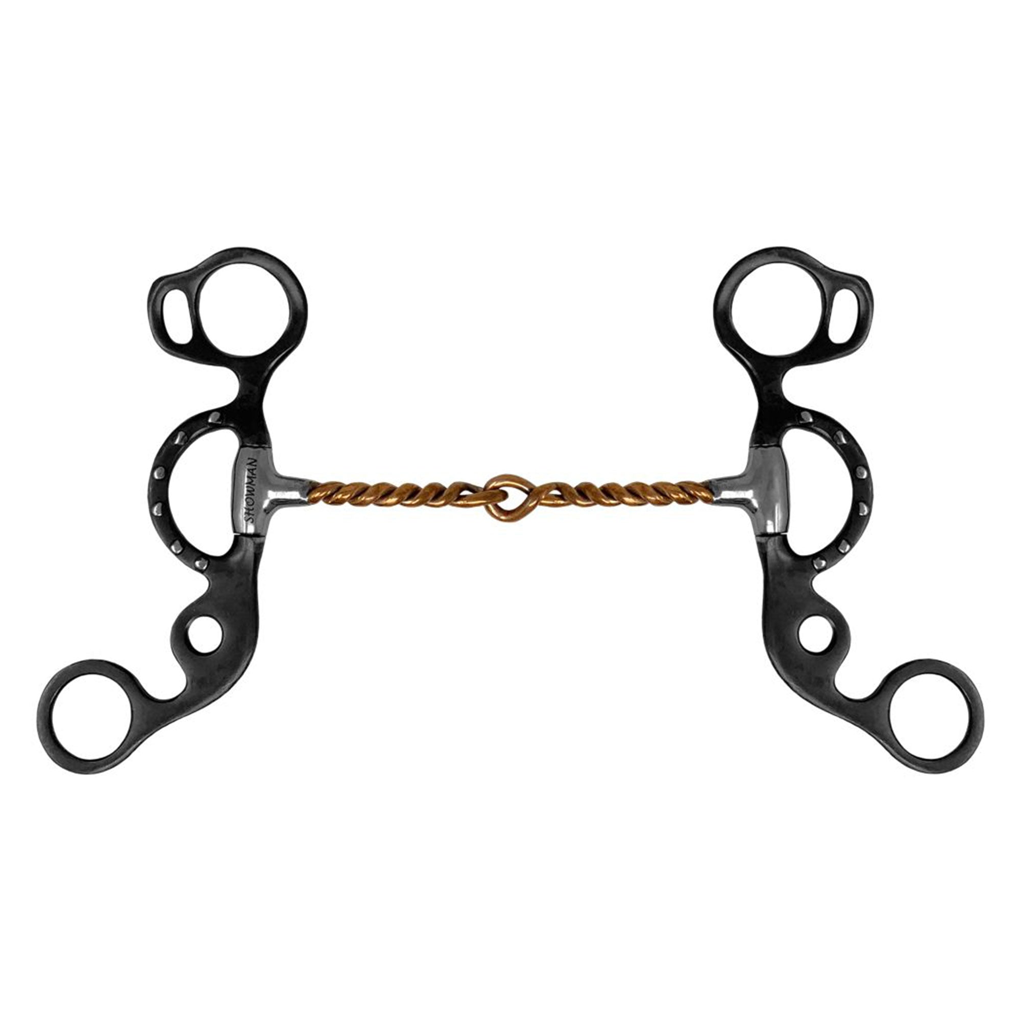 Showman Short Shank Twisted Copper Wire Snaffle Bit