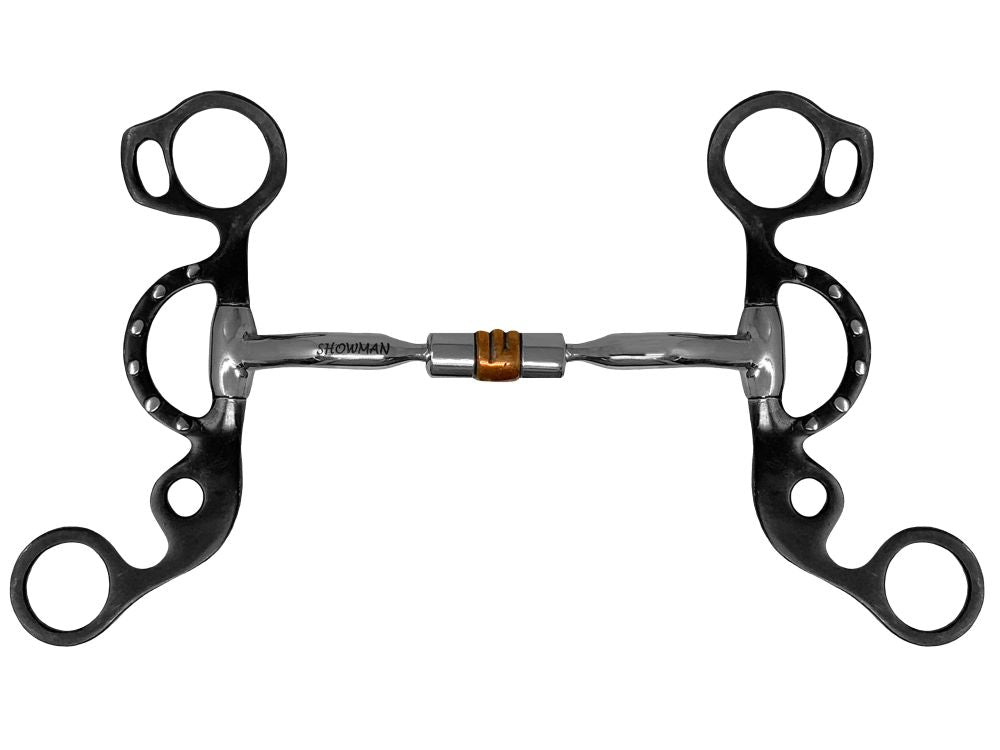 Showman Comfort Jointed Copper Roller Short Shank Snaffle Bit