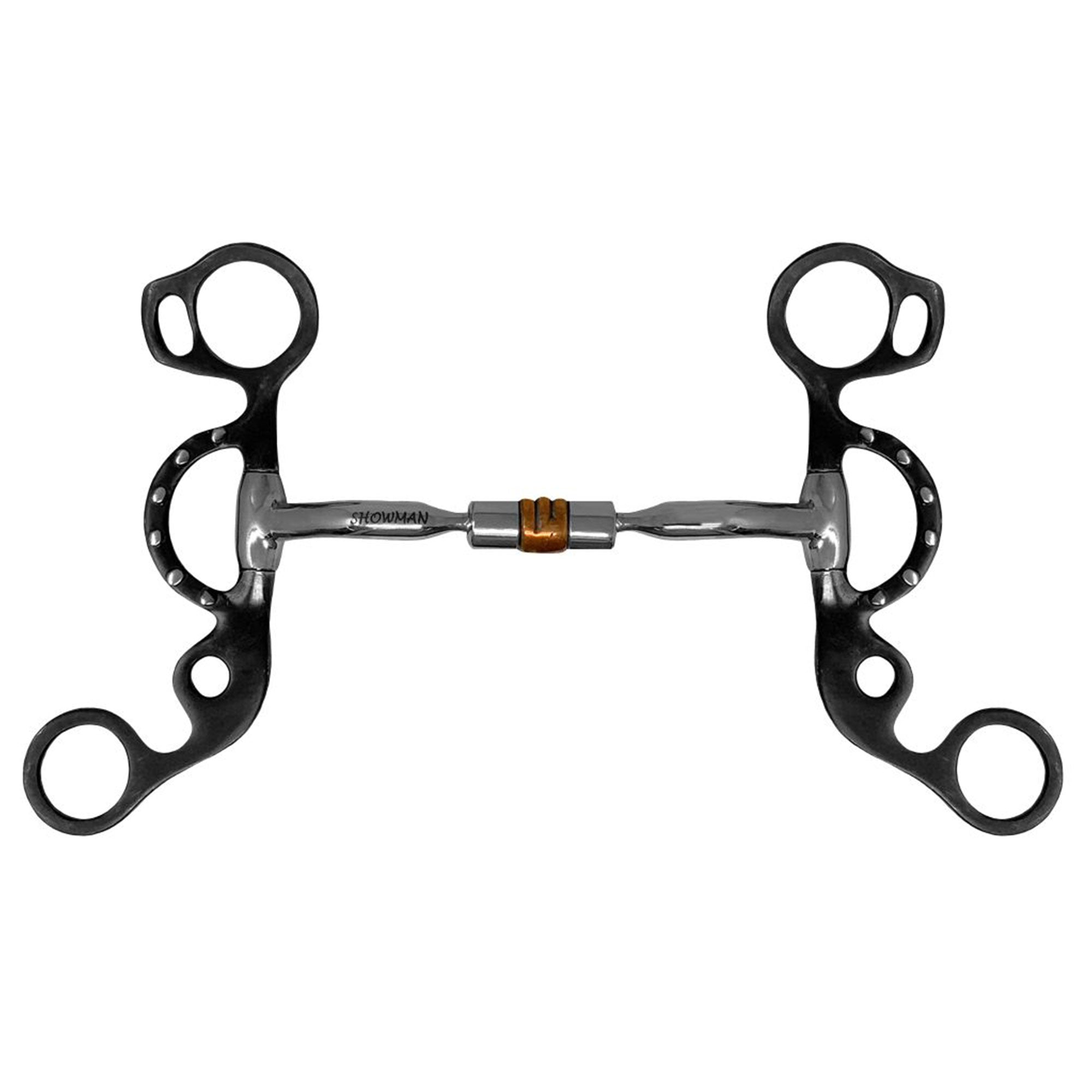 Showman Comfort Jointed Copper Roller Short Shank Snaffle Bit