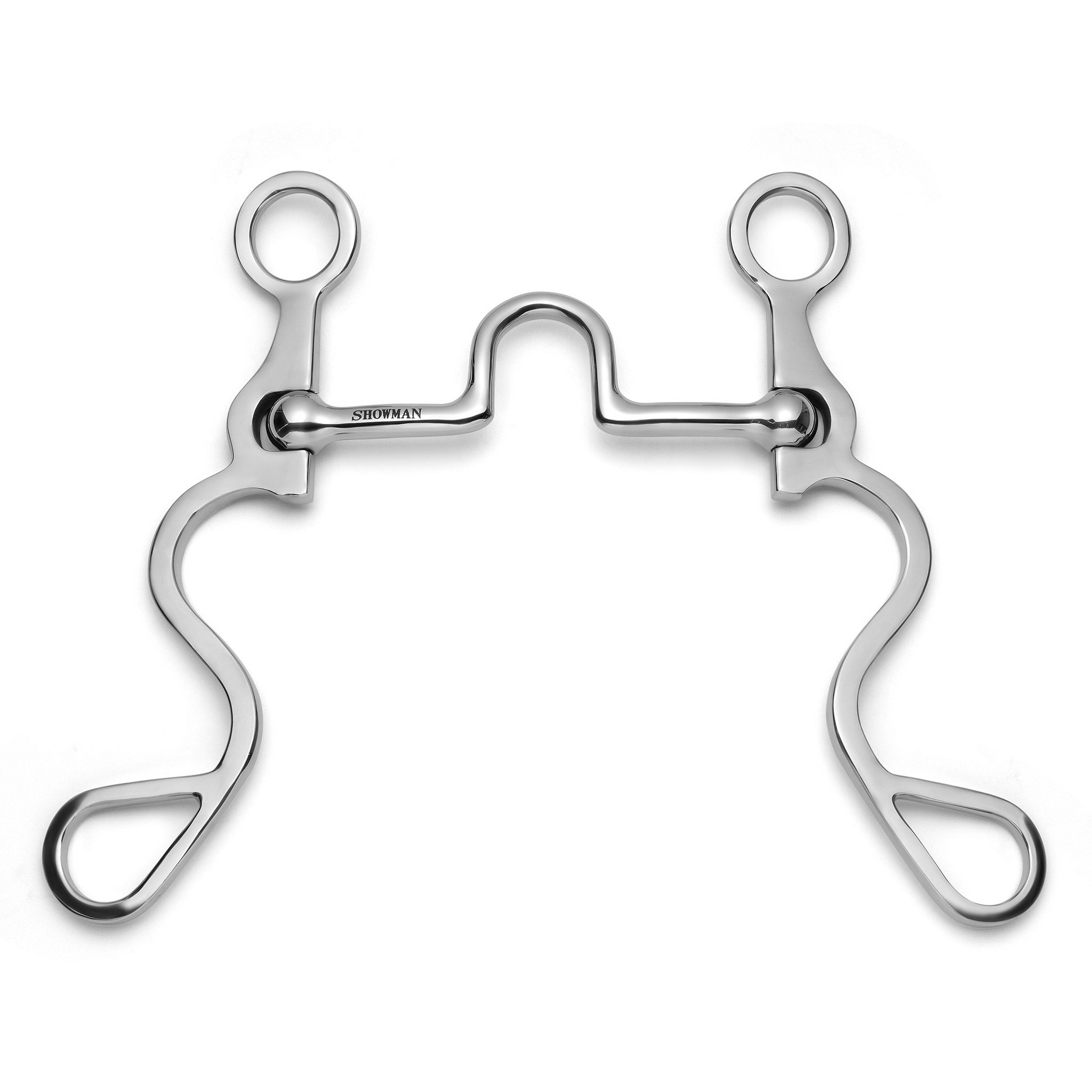 Showman Long S Shank with Fixed Port Tongue Relief
