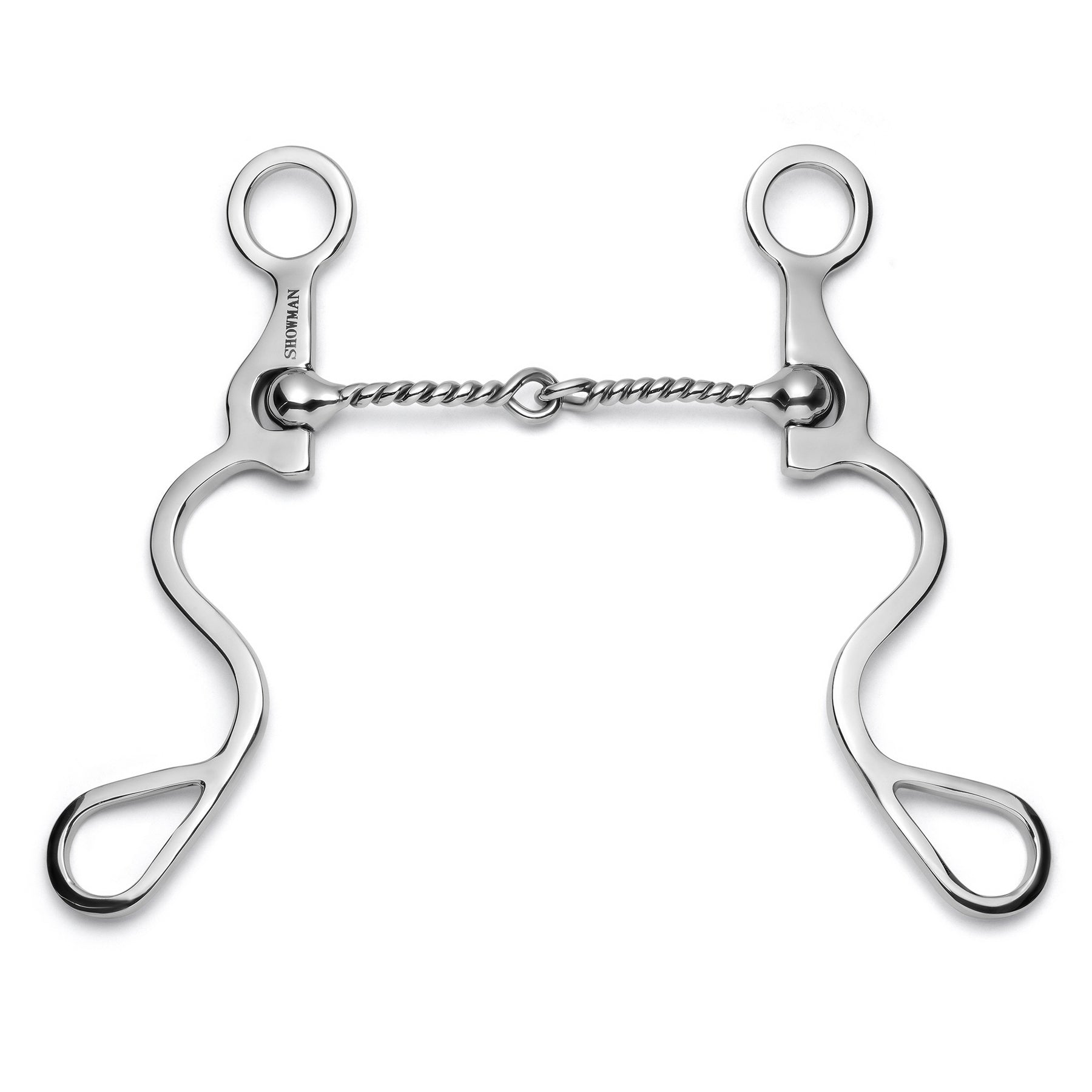 Showman Long S Shank with Twisted Wire Snaffle
