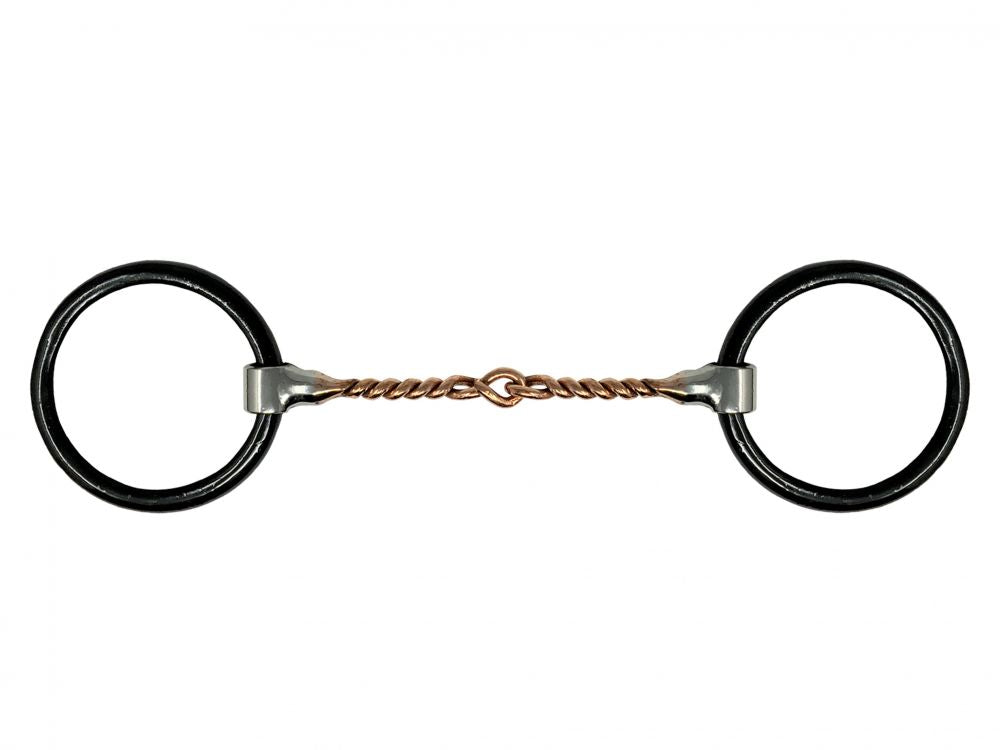 Showman Weighted loose ring copper wire mouth bit