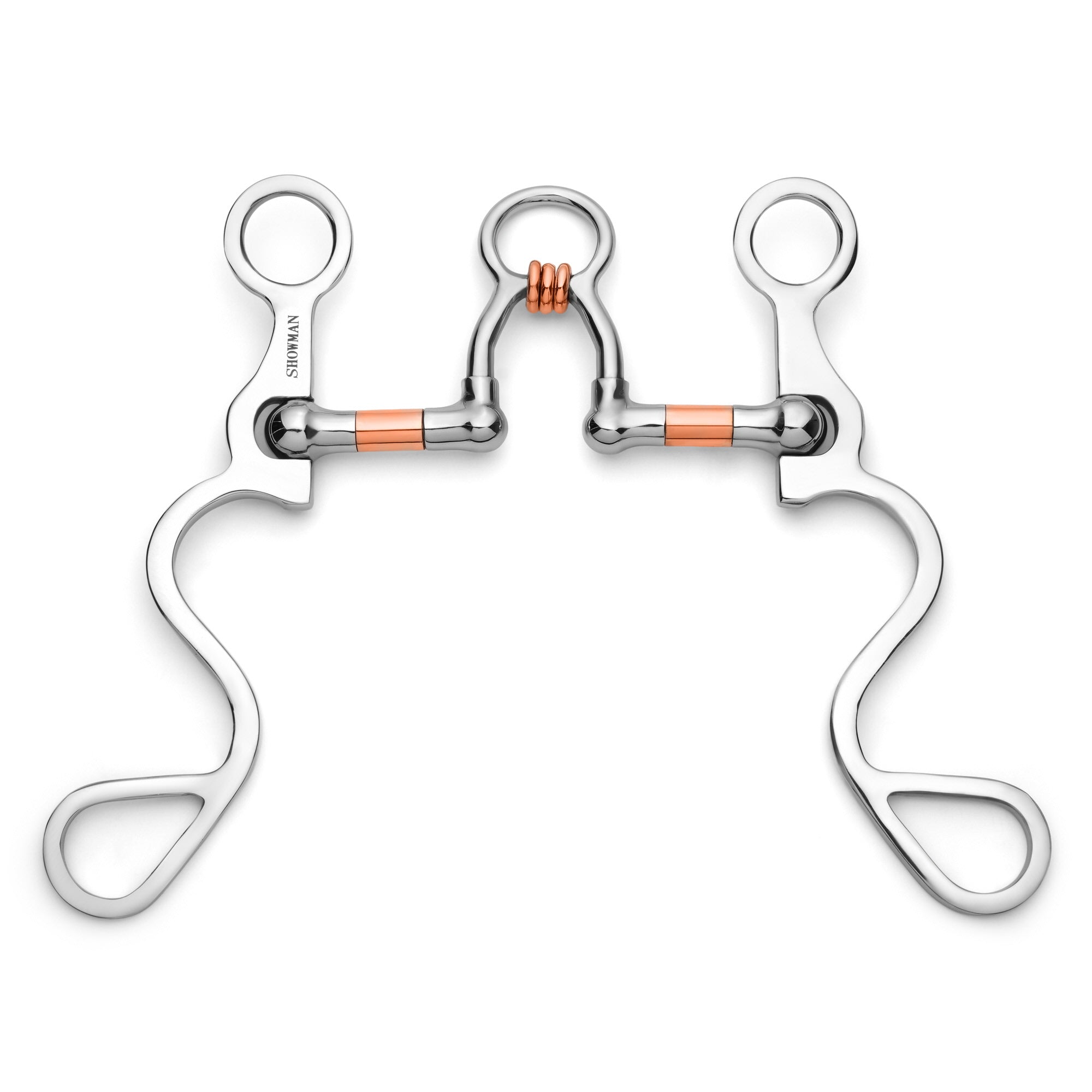 Showman Long S Shank with Copper Wrapped Ported Rollers