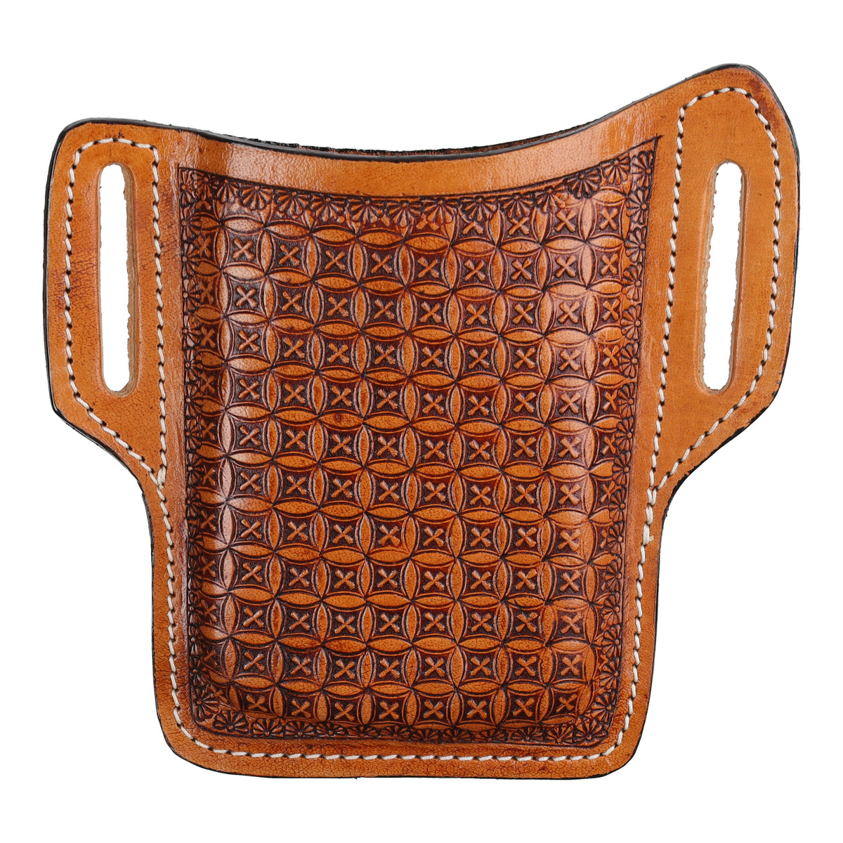 Showman Cross and Waffle Tooled Cell Phone Holder