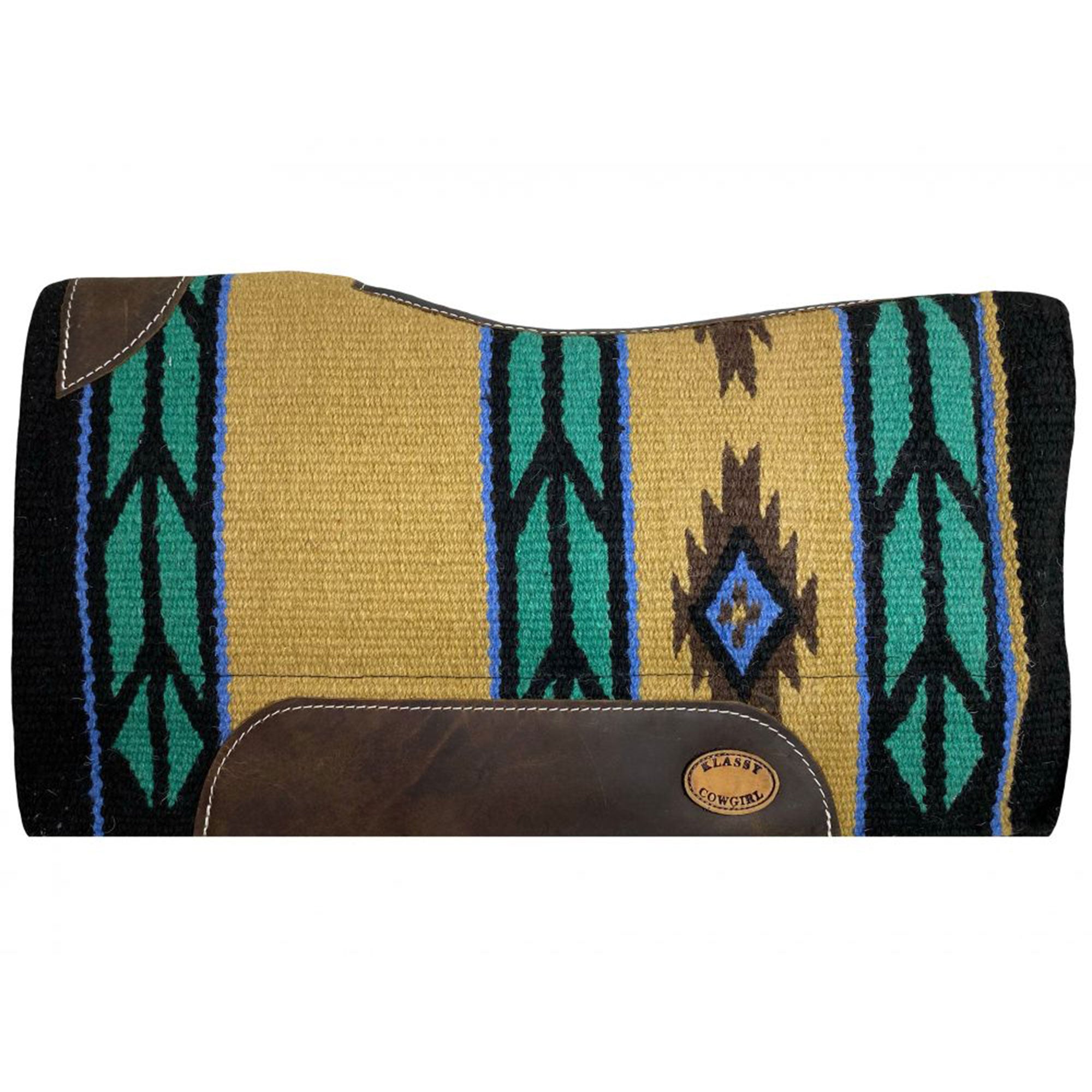 Klassy Cowgirl 28" x 30" Memory Felt Saddle Pad- Mustard Yellow