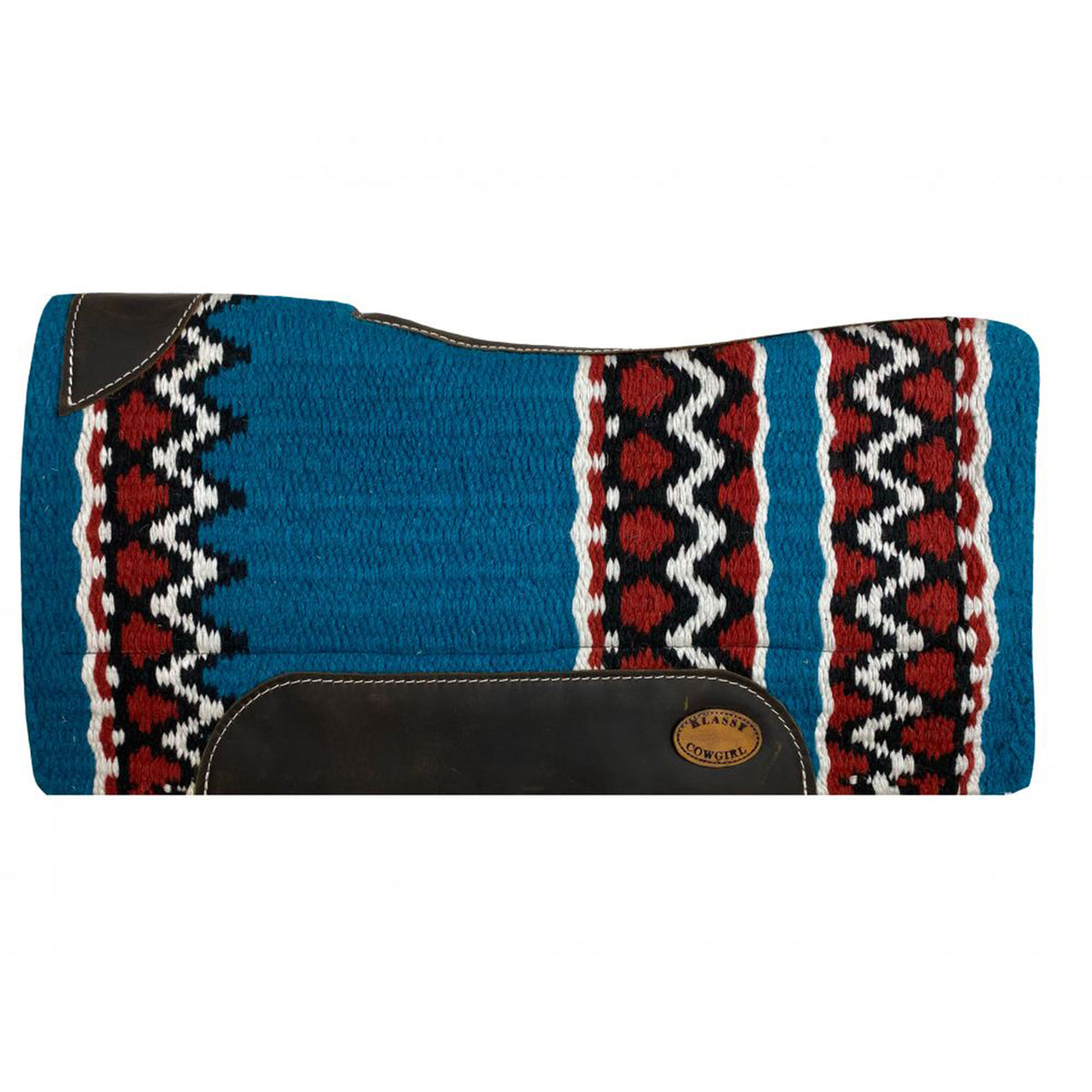 Klassy Cowgirl 28" x 30" Memory Felt Saddle Pad - Red, White & Blue