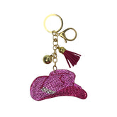 Bling Rhinestone Keychain - Pink Hat