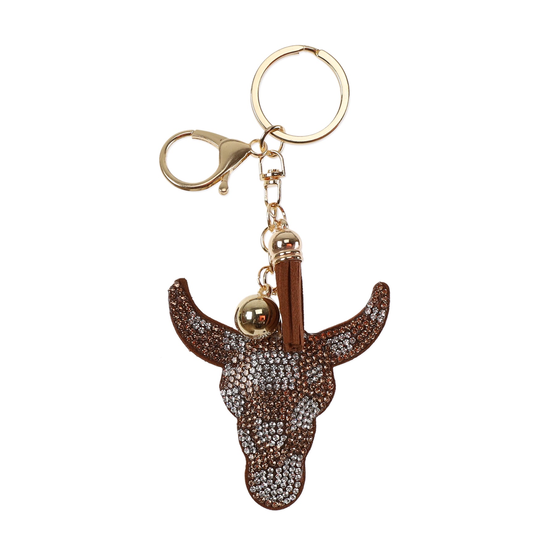 Bling Rhinestone Keychain - Steer