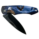 Winged Warrior Drop Point Stainless Steel Folding Knife